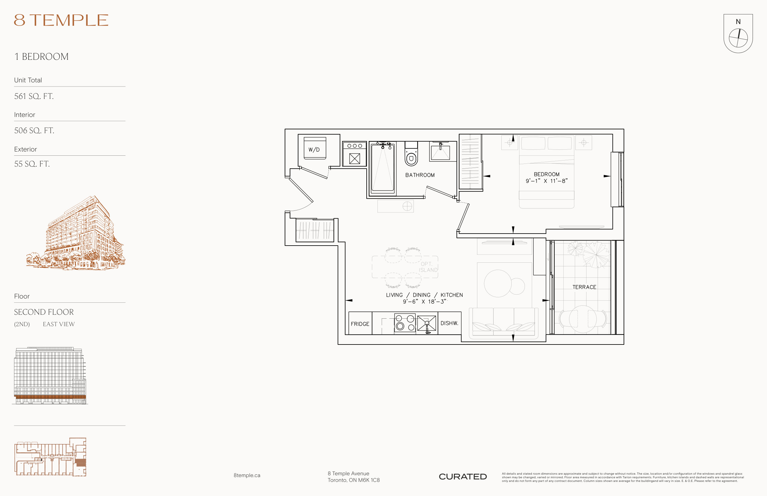506 sq ft Suite Floor Plan